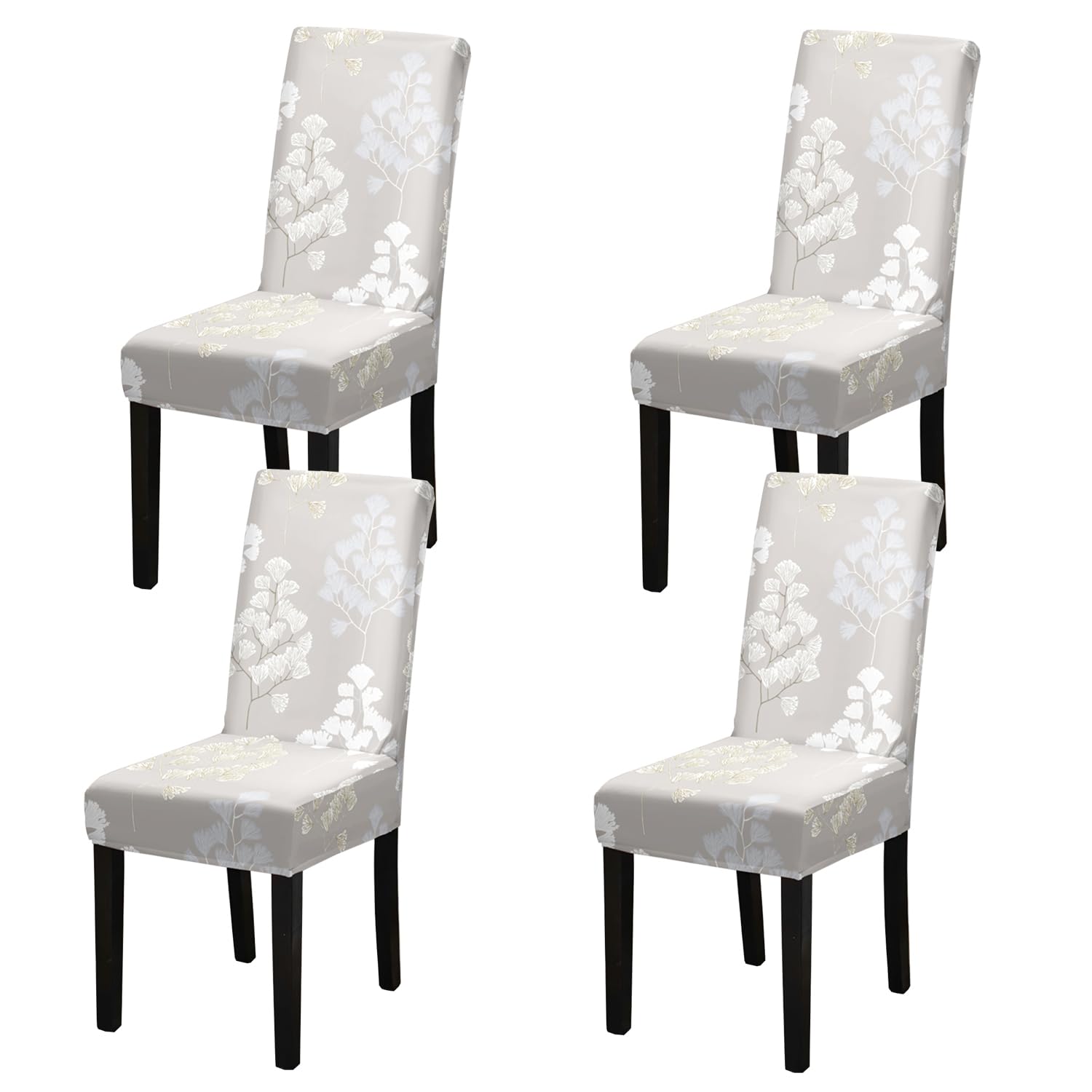 HZDHCLH Chair Covers Slipcovers 4/6 PCs Stretch Removable Washable Short Dining Chair Protector Cover Seat for Hotel,Dining Room,Ceremony (hyacinth,4 PCS)
