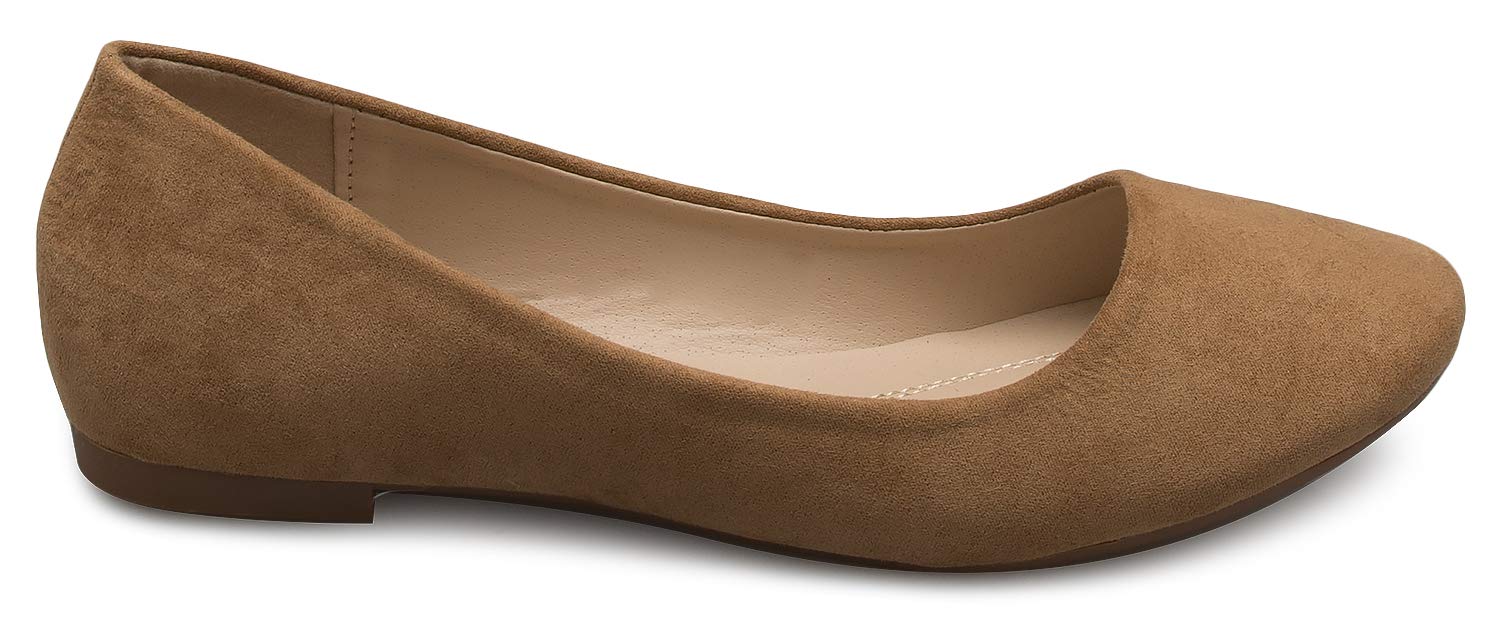 Olivia K Women's Comfort Basic Classic Ballet Flat Shoes - Formal, Casual Easy Slip On Work Shoe - Image 3
