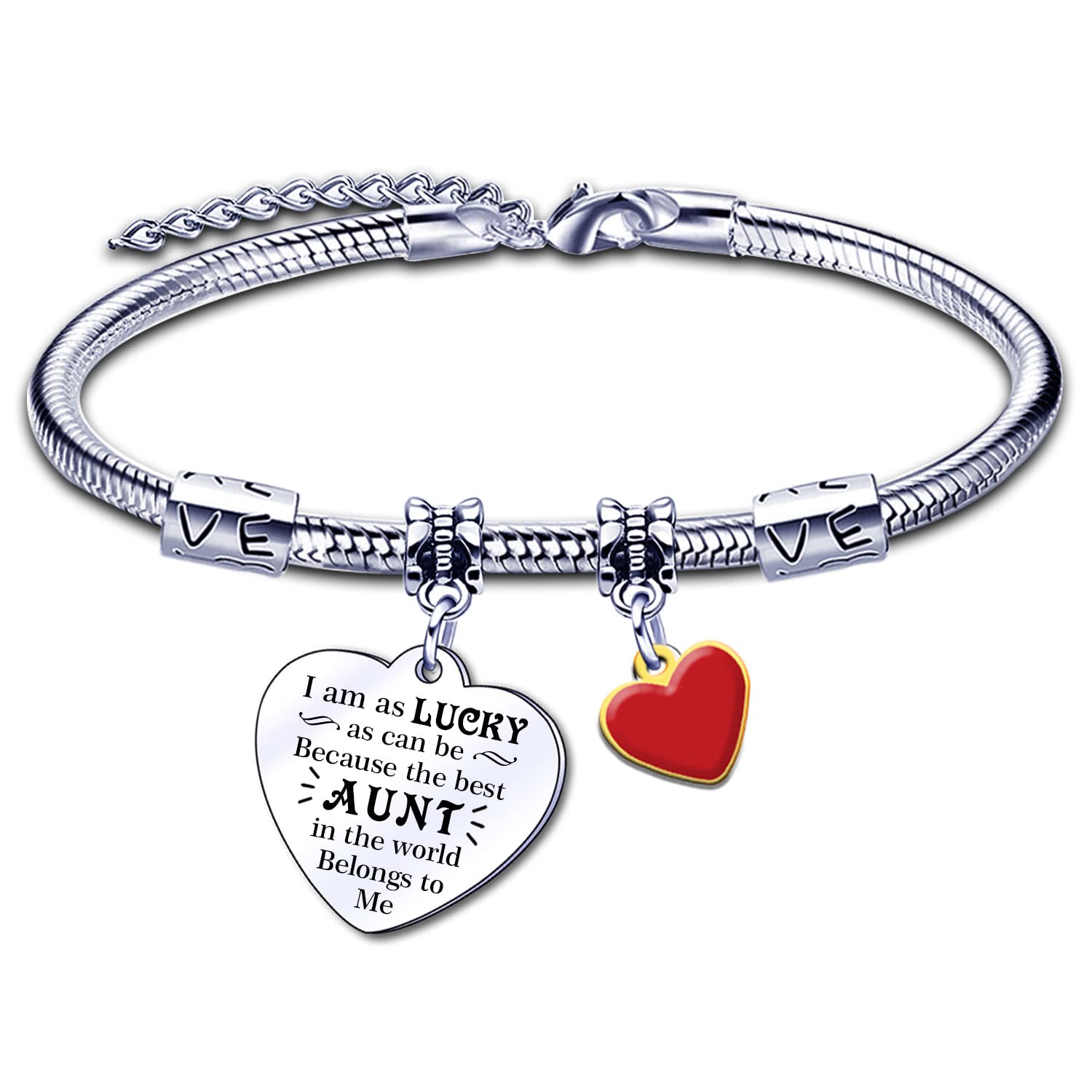 ZYMGUO Aunt Gifts Aunt Bracelet Mothers Day Gifts For Aunt Appreciation Charm Snake Adjust Bracelets Special Aunt Gifts