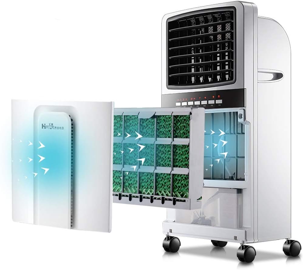 LXD Ventilador del hogar Ventilador de aire evaporativo portátil 4 ...