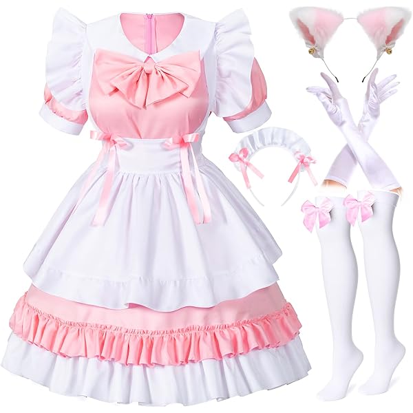 Japanisches Cosplay-Kostüm Für Damen – Pinkes Set Mit Top & Rock Für Party, Bühne & Foto-Shootings