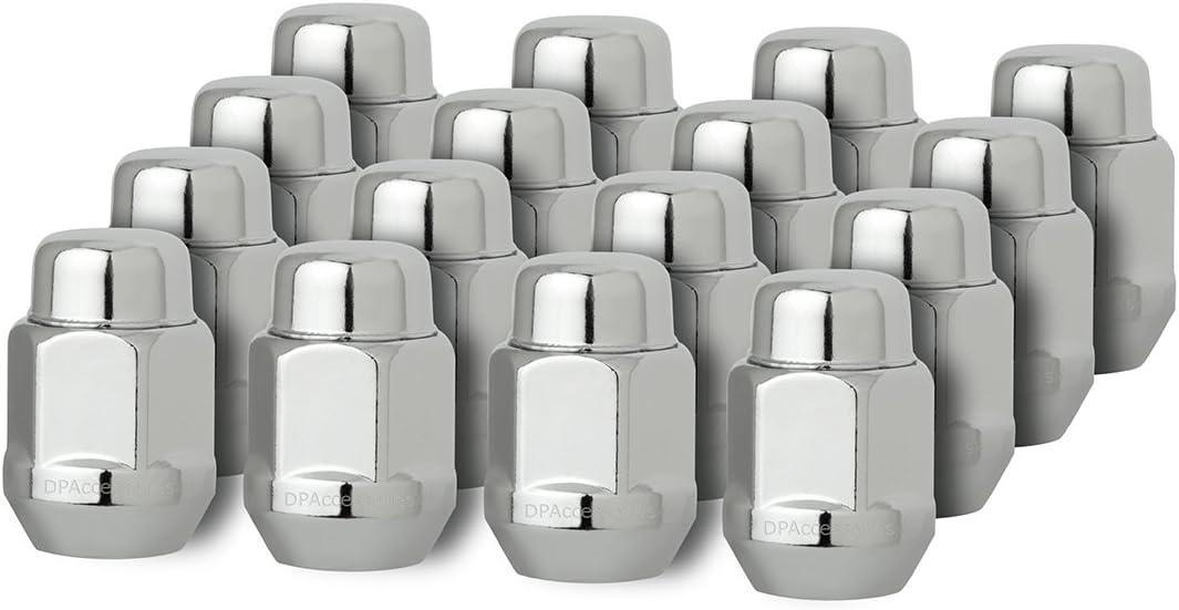 DPAccessories D3718-2305/20 20 Chrome 14x1.5 Closed End Bulge Acorn Lug Nuts - Cone Seat - 13/16" Hex Wheel Lug Nut: Automotive