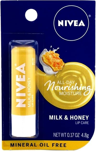 NIVEA Lip Care Milk & Honey Moisturizer Balm for Dry Chapped Lips
