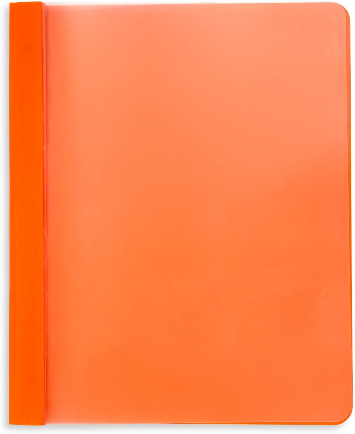Blue Summit Supplies Assorted Color Plastic Report Covers with Prongs, 3 Prong Clear Report Cover for Presentation, School, Red, Orange, Yellow, Green, Blue, PP Plastic, 25 Pack : Office Products