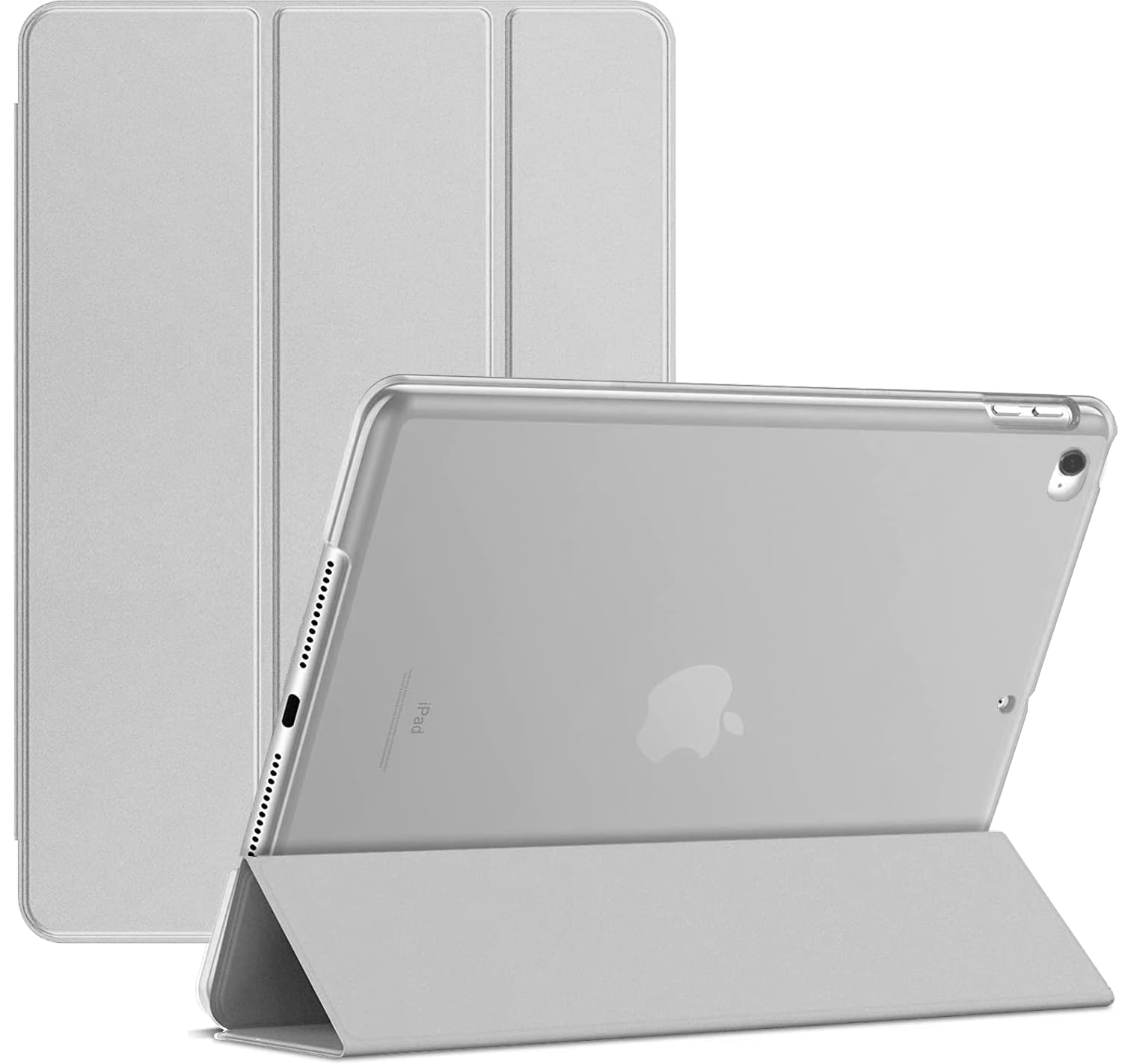 Smart Magnetic Case for Apple iPad Air 1st Generation (2013) 9.7 inch A1474, A1475, A1476 with Auto Sleep/Wake function (Silver)