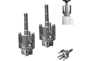 1/2'' and 3/4'' Water Pipe Internal and External Integrated Threader, Pipe Threading Plumbing Tool Set, Durable Carbon Steel 