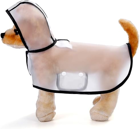 transparent dog raincoat