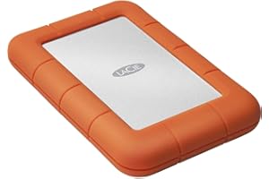LaCie Rugged 5TB Portable External HDD - USB 3.0/2.0 Compatible, Shock/Dust/Rain Resistant for Mac & PC, Orange, Grey