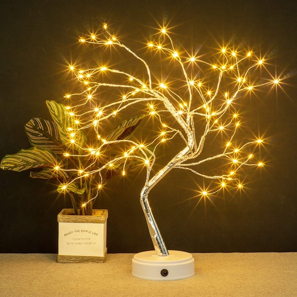 20" LED Firefly Tree Lights | Bonsai Bedroom, Desk Top, Table Lamp Decoration