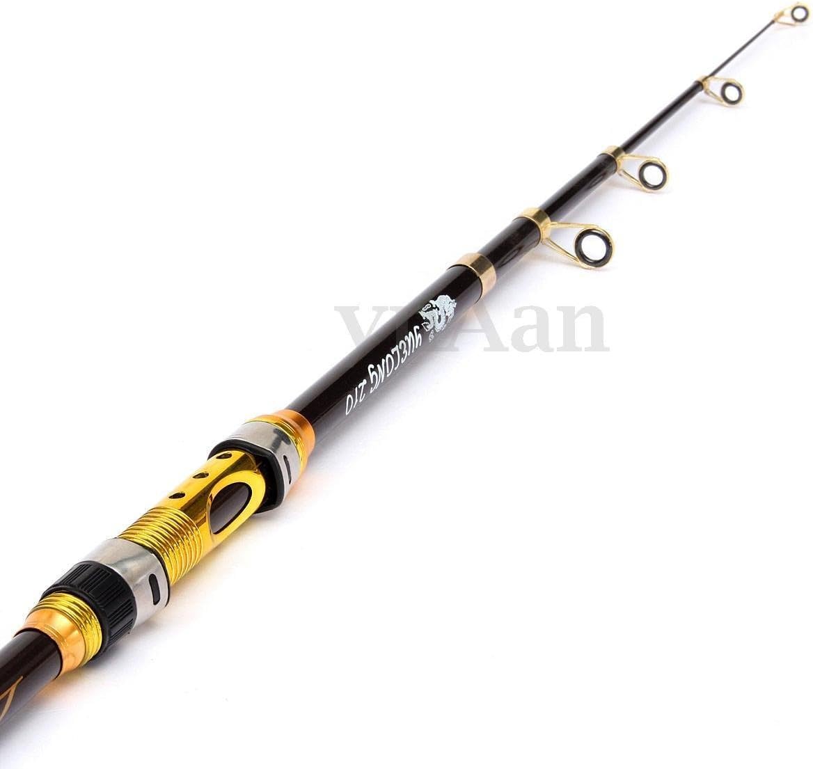 SuperStrong Carbon Fiber telescopic Fishing Rod Travel Spinning Pole Sea 2.1m