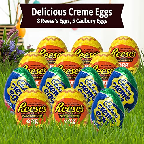 Easter Chocolate Eggs Candy, 1lb mix 5 Cadbury Creme Milk Chocolate