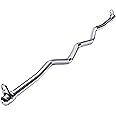 AmStaff 48" Straight Ez Curl Lat Pull Down Bar with Revolving Double Hook for Dual Pulley Cable Machines, Functional Trainer Multi-Purpose Attachment
