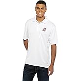 Vantage Apparel Men's Collegiate Premium Moisture Wicking White Icon Polo, Ohio State Buckeyes, 3X-Large