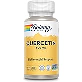 SOLARAY Quercetin 500mg Capsules - Antioxidants Supplement - Bioflavonoid and Antioxidant Support for Overall Health and Wellness - Non-GMO, Vegan, Lab Verified, 60-Day Guarantee, 90 Servings
