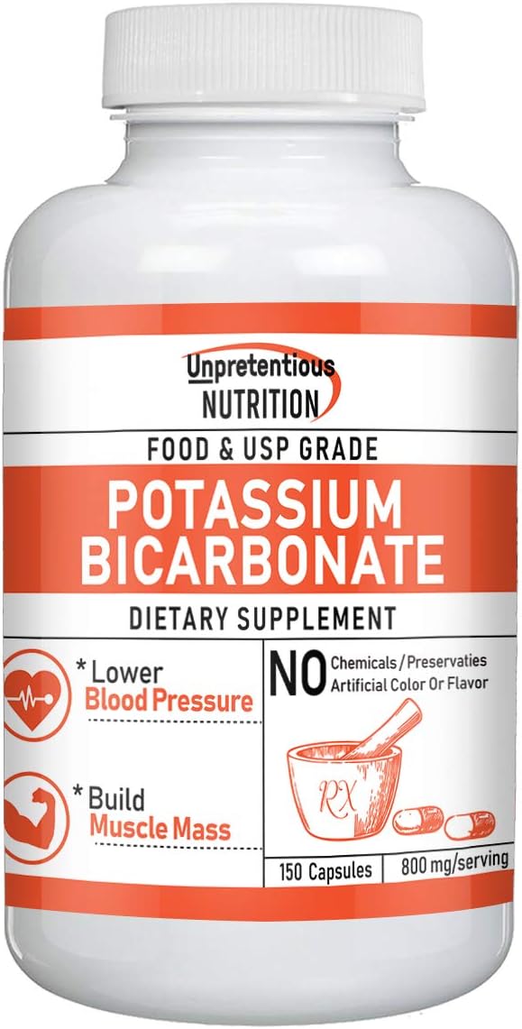 Potassium Bicarbonate Capsules, 150 Capsules, 800 mg. per Serving by
