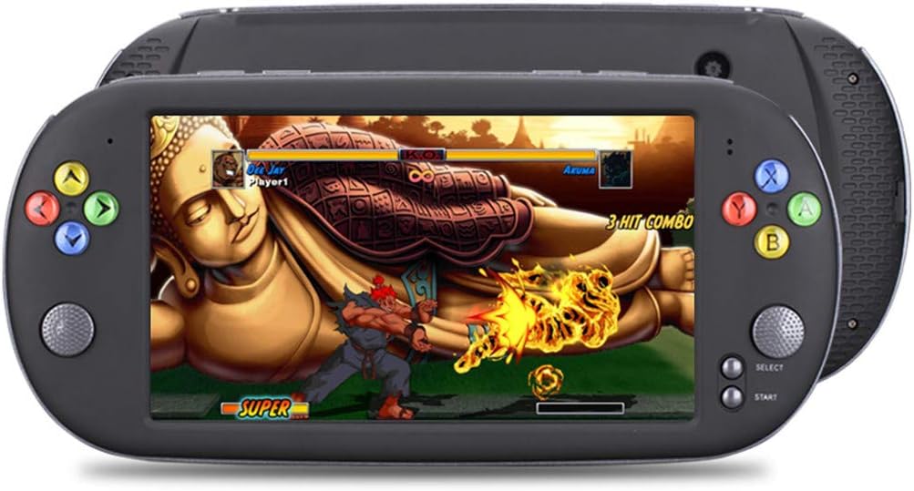 Basde Handheld Game Console Kids Adults, 7 Inch Portable Handheld Game Video Game Console Built-in 8G for GBA NES Games, Home Travel Portable Gaming System Tiny Toys Digital