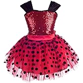 Dressy Daisy Girls Polka Dots Ladybug Costume Tutu Dress Halloween Christmas Fancy Party Dresses Size 3-8