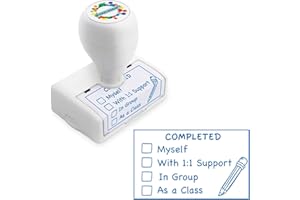 WAHXIAOSW Teacher Stamps,Checkbox Grading Teacher Stamps, Teacher Gifts, Classroom Teacher Stamp, Easy Grading, Improved Efficiency, Happy Teaching(Blue)