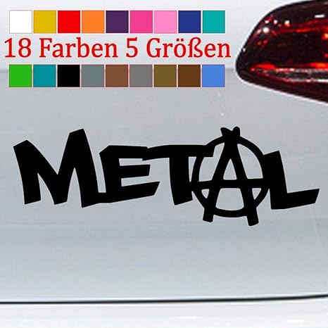 Generic Heavy Metal Aufkleber Punk Shocker Sticker Wacken Onkelz Golf 18 Farben 5 Größe