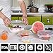 Silicone Stretch Lids , Reusable Durable Bowl Covers BPA Free FDA Approved for Keeping Food Fresh Dishwasher Oven Microwave Freezer Safe, 6-Pack of Various Sizes (White)