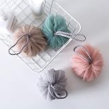 Omenluck 2Pcs Bath Shower Sponge Ball Mesh Exfoliating Scrubber Rope Handles view 2