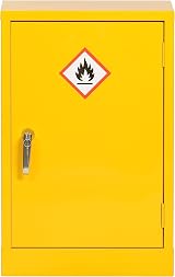The Workplace Depot Hazardous Storage Cabinet – 10L Sump, Yellow view 2