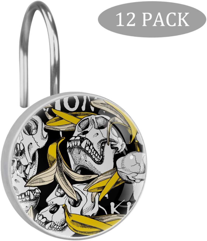 HEOH Cráneo de Mono con un Gancho de Cortina de Ducha de plátano