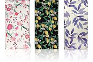 WOW DING 3 PACK Sunglasses Case, Eyeglasses Pouch for Women, Portable Leather Soft Glasses Cases with Cleaning Cloth