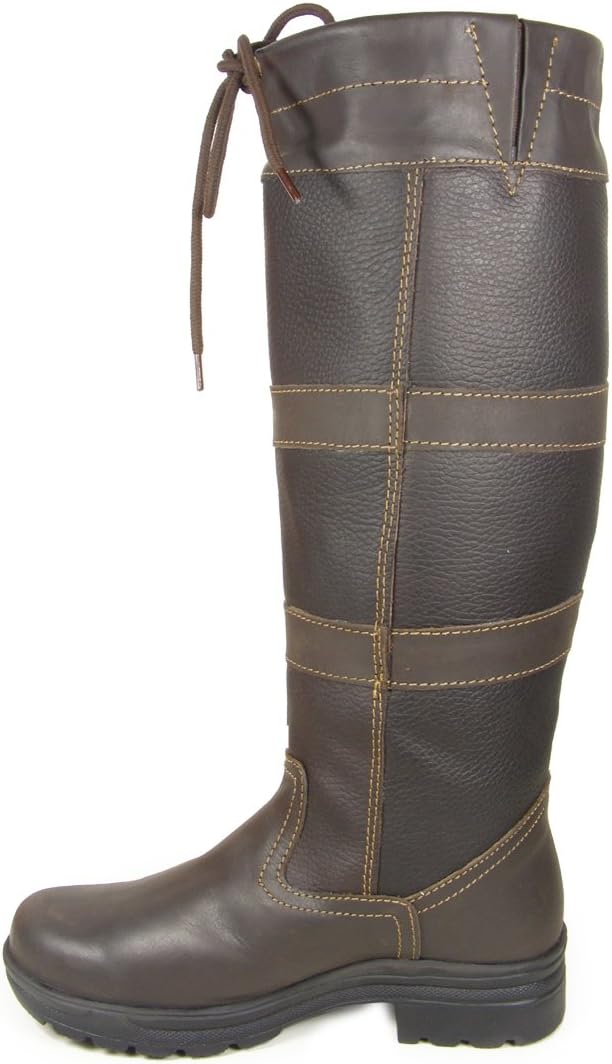 Adults Ladies Mens Hkm Leather Horse Riding Walking Yard Stable Country Boots Size UK 3-10