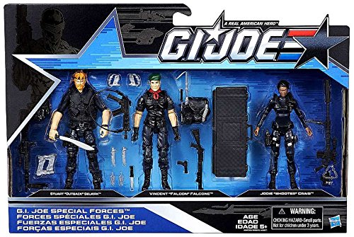 G.I. Joe, 50th Anniversary, Special Forces Action Figure Set (Outback, Falcon, and Shooter), 3.75 Inches