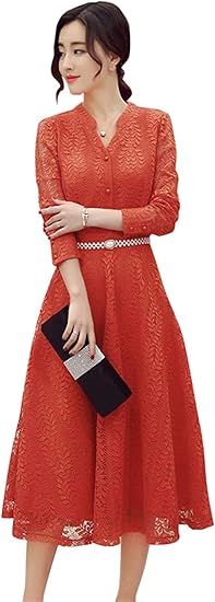 Amazon Yeenoke パーティードレス ミモレ丈 総レース 長袖 結婚式 ワンピース ロングドレス Aライン 入園式 二次会 謝恩会 同窓会 発表会 大人 フォーマル 秋冬 大きいサイズ コート ジャケット 通販