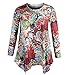 ZERDOCEAN Women's Plus Size Long Sleeve Printed Tunic Flowy Top Loose Fit Shirt 03 3X