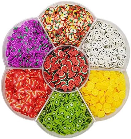 Cutdek Assorted Fruit Slices 90g Wheel - Fruit Slices/Fruit Slice/Slime/Fruit/Clear Slime/Slime Supplies/Fimo Fruit Slices