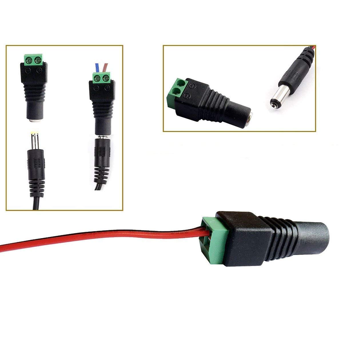 Bricolage Interrupteurs Et Variateurs D Intensite Noir Litaelek 2pcs Led Strip Dimmer Switch Dc 12v 24v 6a Controleur En Ligne De Bande Led Gradateur Rotatif Ruban Led Commutateur Variateur Dimmable 5 5x2 1mm Connecteur Jack Dc
