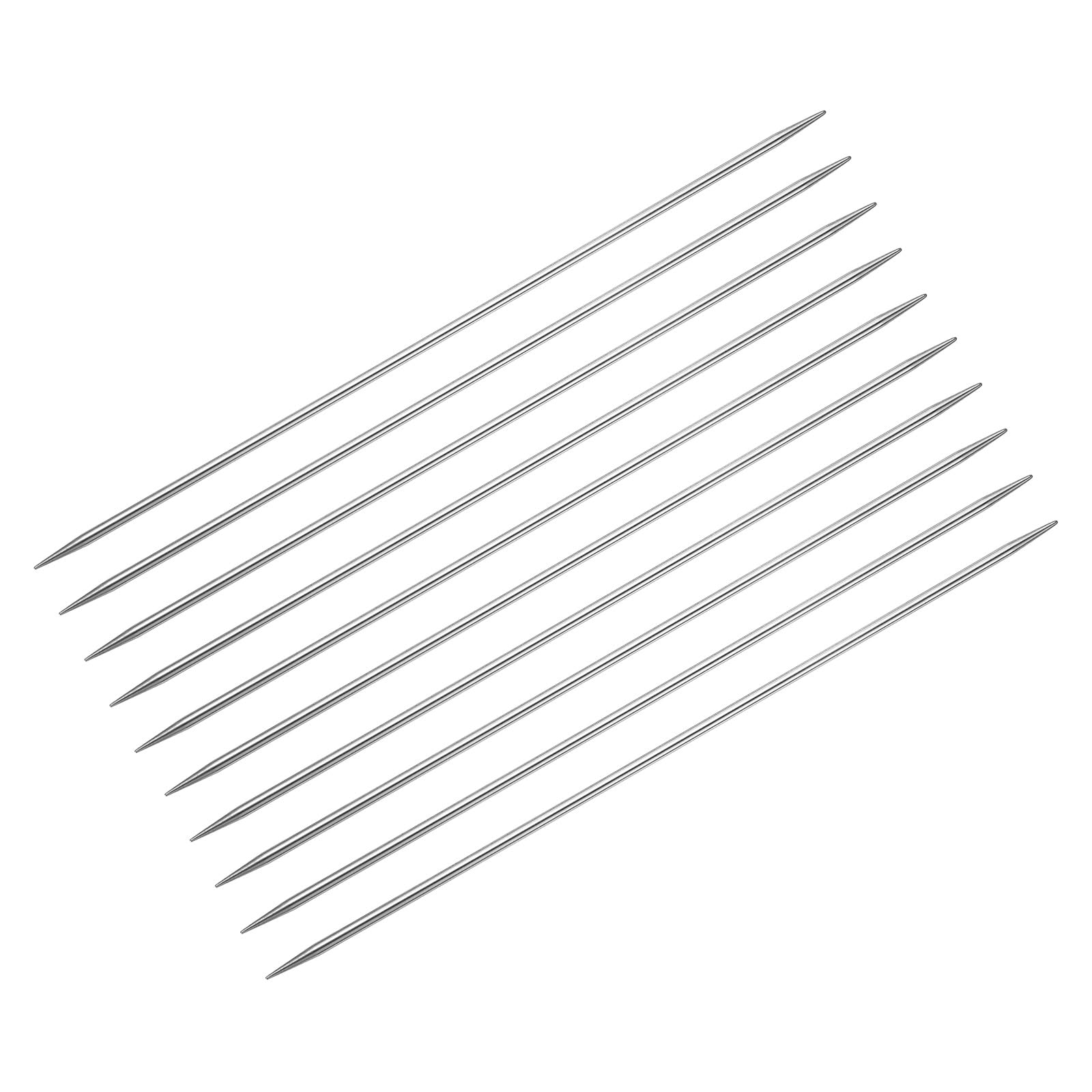 Photo 1 of uxcell 10Pcs Knitting Needle 3.0mm Diameter 7.87 Inches Length Stainless Steel Double Pointed Sweater Stitching Needles for Handmade Projects DIY Knitting