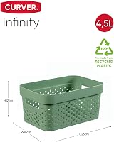 Curver Infinity Dots Set of 4 Rectangular Storage Boxes 4.5L Green view 9