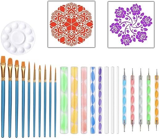 Amazon.com: 27Pcs Hand Painting Dotting Tools Stencil Set,Dotting Tools
