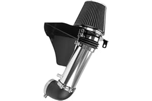 ZonCar Cold Air Intake System High Flow Inlet for Magnum 2005-2008, Charger 2006-2010, Challenger 2008-2010, 300 C 2005-2010 5.7L 6.1L V8 Aluminum Polished Black