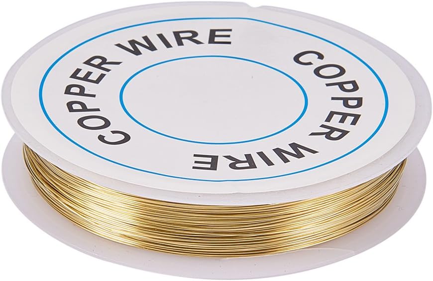 PH PandaHall 65.6ft 0.3mm Golden Copper Wire for Jewellery Making Craft Florist Wire Metal Beading Wires Gold Jewellery Armature Wires for Flower Wrapping Crafting 28 Gauge - Image 3