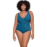 Miraclesuit Women's Plus Swimwear Gasparilla Oceanus Tummy Control Soft Cup One Piece Swimsuit