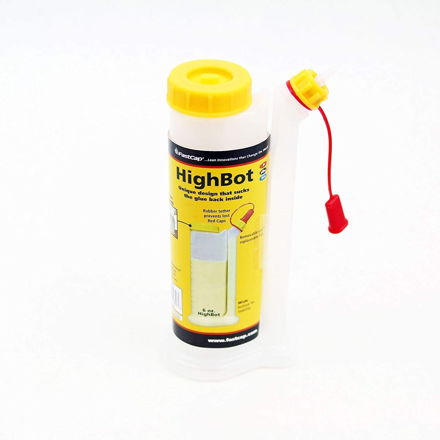 FastCap 02182 HighBot 6-Ounce Wide Mouth Glue Bottle, Multicolor, 6 Ounces - Image 3