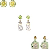 Madison Tyler 3 Pairs Colorful Fun Drink Earrings | Summer Trio Stud Earrings | Holiday Party Earrings for Women | Summer Beach Earrings Collection