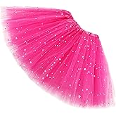 Womens Adult Sparkle Elastic 3 Layered Tulle Tutu Skirt