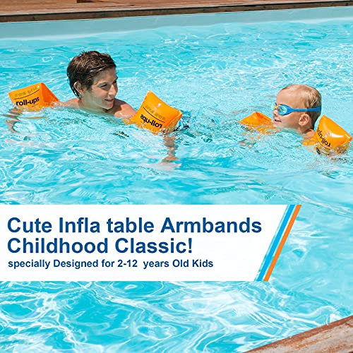 Arm Floaties for Kids,Swim Trainer Floaties and Kid's Swimming Goggles