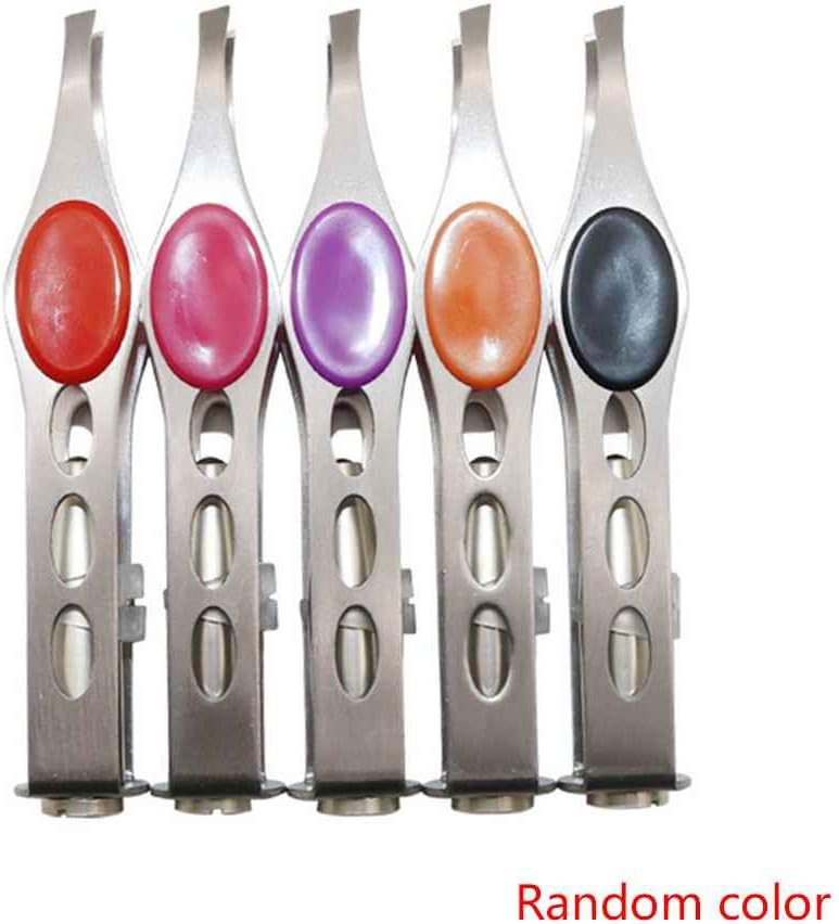 Mengonee Beauty Stainless Steel Eyebrow LED Tweezer with Bright LED Lighting Eyebrow Hair Remover Clipper Cutter