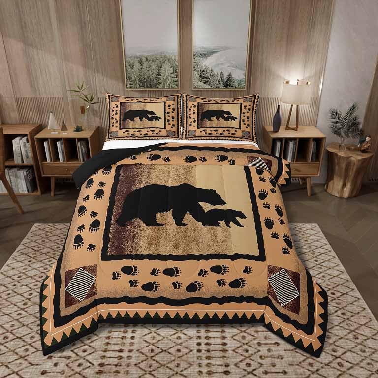 Castle Fairy Bear Print Comforter Set
