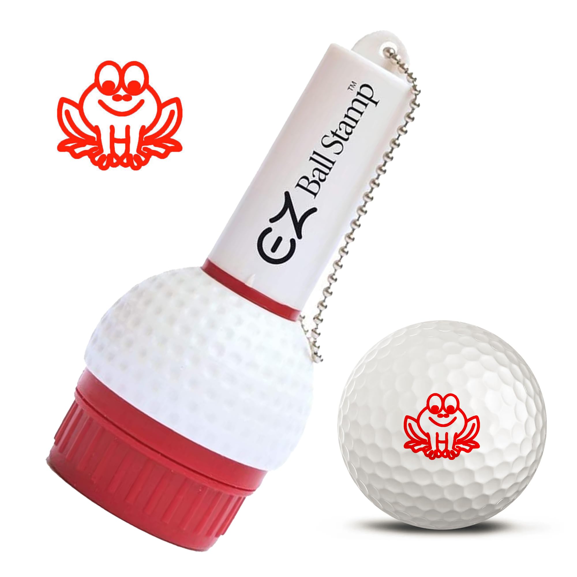 EZBallStamp Golf Ball Stamp - Red Sitting Frog