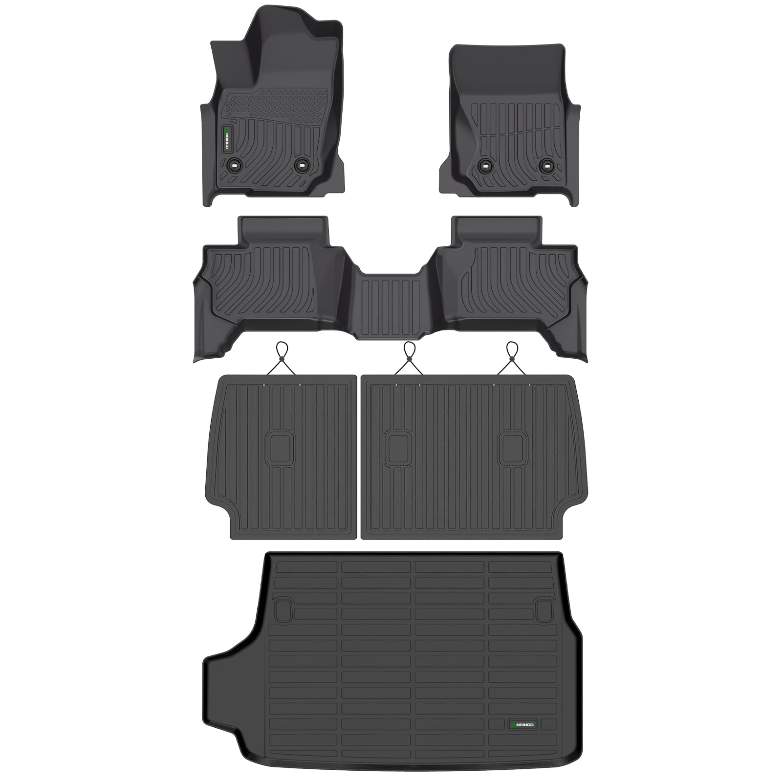ANBINGO®Fit for Toyota 4Runner Floor Mats 2025 2026 5 Seats (No Hybrid) & Cargo Liner & SeatBack All Weather Mats for Toyota 4Runner TPE Car Mat Rugs for 4Runner Trunk Carpet for 4Runner Accessories Image
