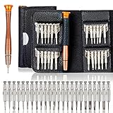 25 in 1 Screwdriver Set, BetyBedy Precision Screwdriver Repair Tool Kits with Black Leather Bag for PC, Eyeglasses, Mobile Phone, Watch, Digital Camera and Other Appliances