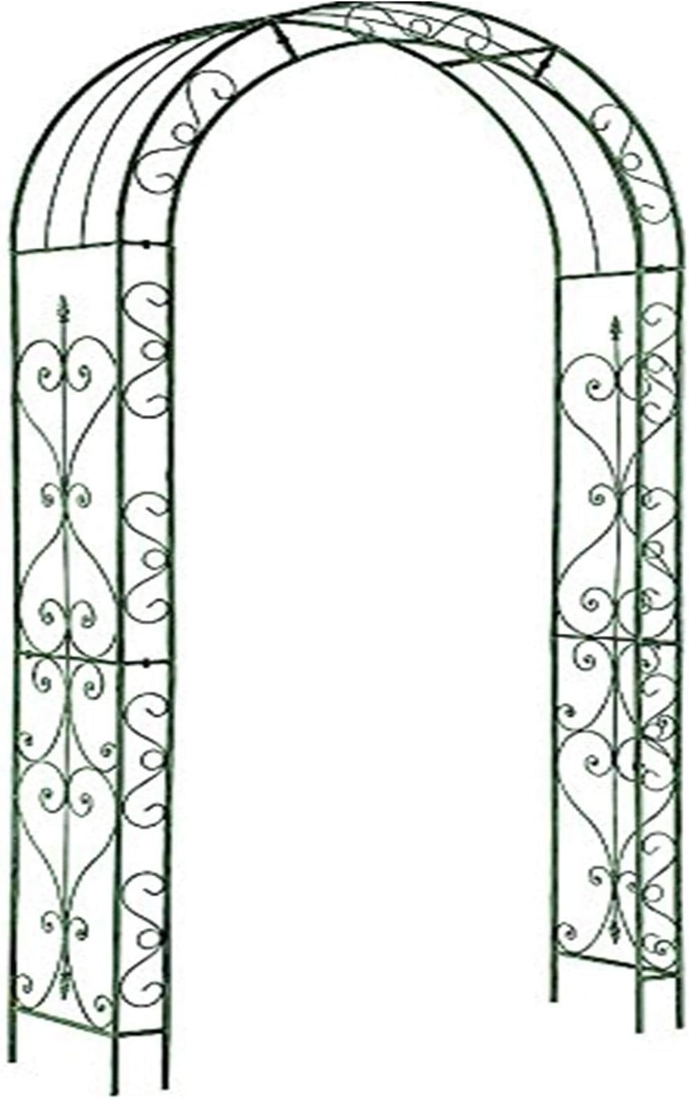 Gr8 Garden Loire Arch Outdoor Metal Rose Arch 2.4m x 1.2m Black